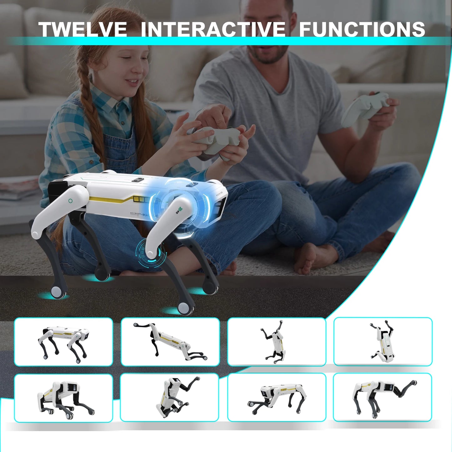 Smart RoboDog X1 – Interaktiver Lern-Hund mit Sprach- & App-Steuerung