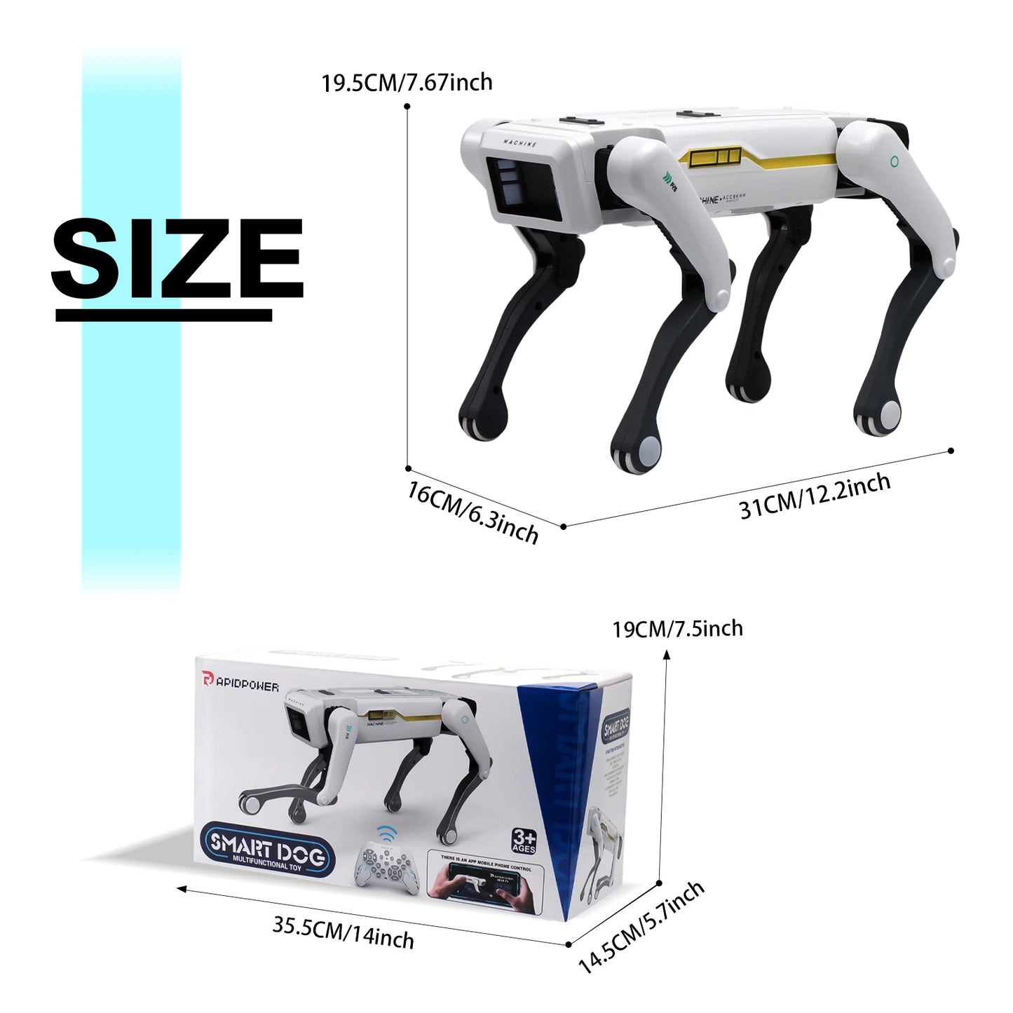 Smart RoboDog X1 – Interaktiver Lern-Hund mit Sprach- & App-Steuerung