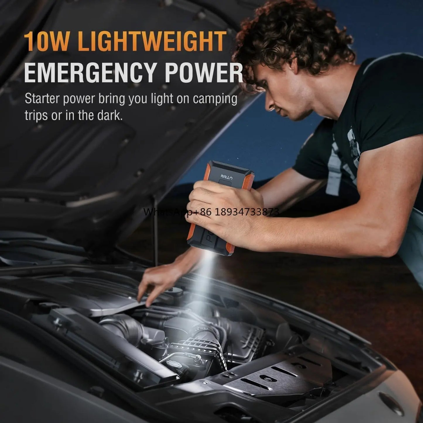 Ezstyle Utrai Emergency Jump Starter – 2000A 12V mit LED-Taschenlampe und Power Bank Funktion