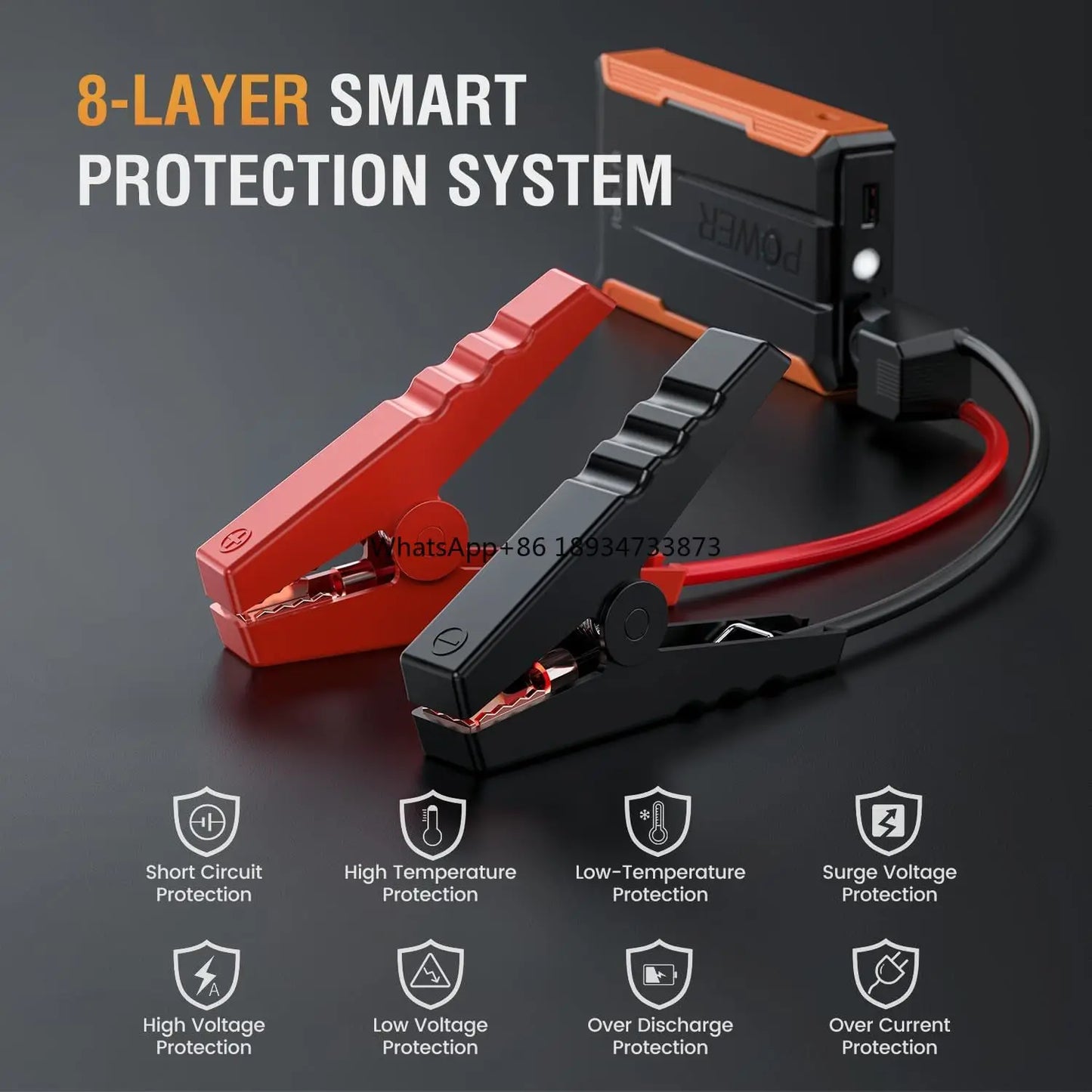 Ezstyle Utrai Emergency Jump Starter – 2000A 12V mit LED-Taschenlampe und Power Bank Funktion